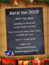 Geef je snel op voor de Pub Quiz 2019!