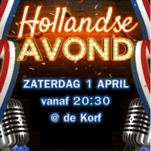 Hollandse avond op 1 april, kom jij ook?